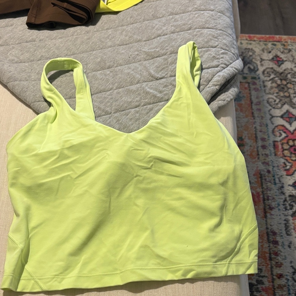 lululemon athletica Lime Green Tank Top